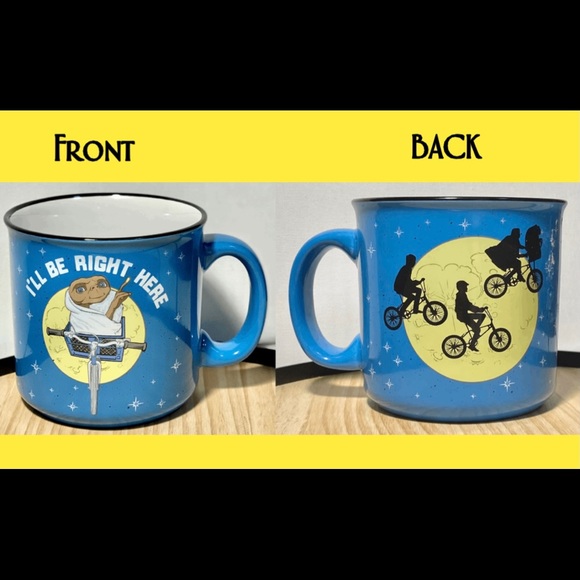 silver buffalo Other - E.T The Extraterrestrial Moon Bikes Be Right Her 20oz Jumbo Ceramic Camper Mug